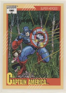 1991 Impel Marvel Universe Series II - [Base] #54.2 - Super Heroes - Captain America (1991 Normal Font)