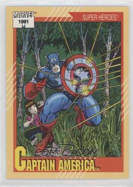 1991 Impel Marvel Universe Series II - [Base] #54.2 - Super Heroes - Captain America (1991 Normal Font)