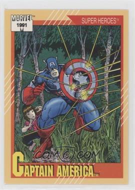 1991 Impel Marvel Universe Series II - [Base] #54.2 - Super Heroes - Captain America (1991 Normal Font)