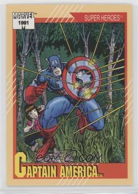 1991 Impel Marvel Universe Series II - [Base] #54.2 - Super Heroes - Captain America (1991 Normal Font)