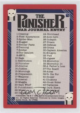1992 Comic Images Marvel The Punisher Guts and Gunpowder (War Journal Entry) - [Base] #90 - Checklist