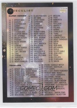 1992 Impel Marvel Universe Series III - [Base] #200.1 - Checklist - Cards 1-200 & Holograms (Top Border is Blue)