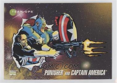 1992 Impel Marvel Universe Series III - [Base] #94 - Team-Ups - Punisher, Captain America [EX to NM]