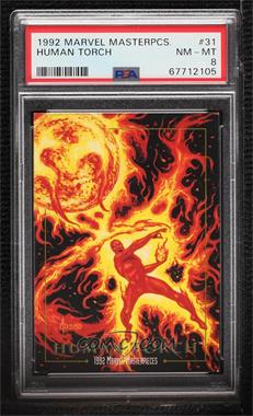 1992 SkyBox Marvel Masterpieces - [Base] #31 - Human Torch [PSA 8 NM‑MT]