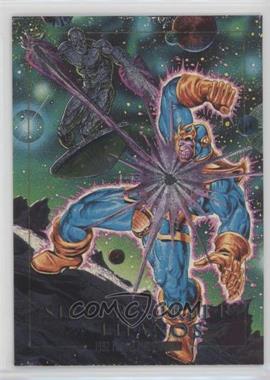 1992 SkyBox Marvel Masterpieces - Battle Spectra #2-D - Silver Surfer vs. Thanos