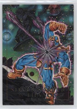 1992 SkyBox Marvel Masterpieces - Battle Spectra #2-D - Silver Surfer vs. Thanos