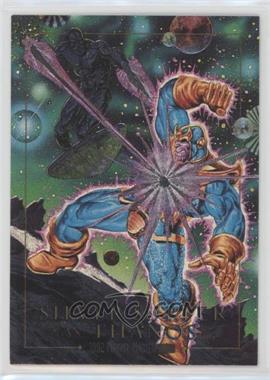1992 SkyBox Marvel Masterpieces - Battle Spectra #2-D - Silver Surfer vs. Thanos