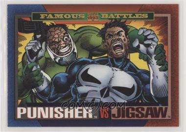 1993 SkyBox Marvel Universe Series IV - [Base] #163 - Famous Battles - Punisher vs. Jigsaw