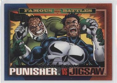 1993 SkyBox Marvel Universe Series IV - [Base] #163 - Famous Battles - Punisher vs. Jigsaw