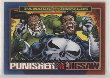 1993 SkyBox Marvel Universe Series IV - [Base] #163 - Famous Battles - Punisher vs. Jigsaw