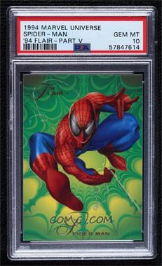 1994 Flair Marvel - Maximum Carnage #PART 5 - Spider-Man [PSA 10 GEM MT]