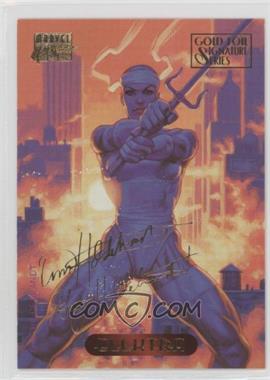 1994 Fleer Marvel Masterpieces - [Base] - Gold Foil Signature Series #34 - Elektra