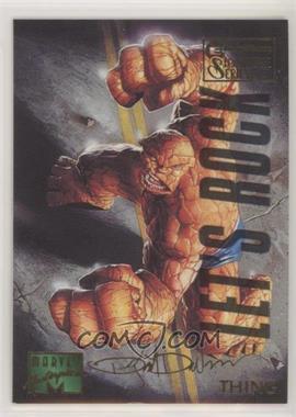1995 Fleer Marvel Masterpieces - [Base] - Gold Signature #100 - Thing