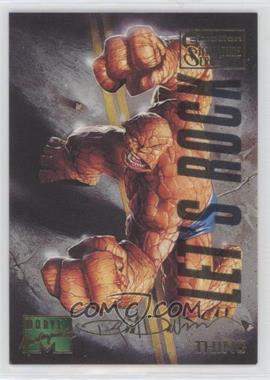 1995 Fleer Marvel Masterpieces - [Base] - Gold Signature #100 - Thing