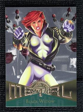 1995 Fleer Marvel Metal - [Base] - Silver Flasher #10 - Black Widow