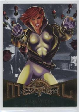 1995 Fleer Marvel Metal - [Base] - Silver Flasher #10 - Black Widow