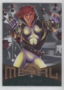 1995 Fleer Marvel Metal - [Base] - Silver Flasher #10 - Black Widow