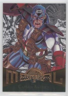 1995 Fleer Marvel Metal - [Base] - Silver Flasher #11 - Captain America