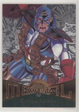 1995 Fleer Marvel Metal - [Base] - Silver Flasher #11 - Captain America