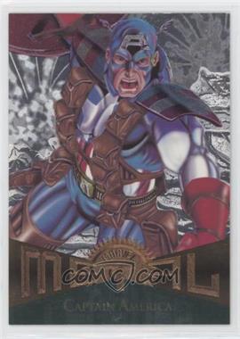 1995 Fleer Marvel Metal - [Base] - Silver Flasher #11 - Captain America