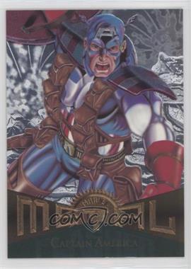 1995 Fleer Marvel Metal - [Base] - Silver Flasher #11 - Captain America