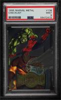 Checklist - Hulk, Spider-Man, Iron Man [PSA 9 MINT]