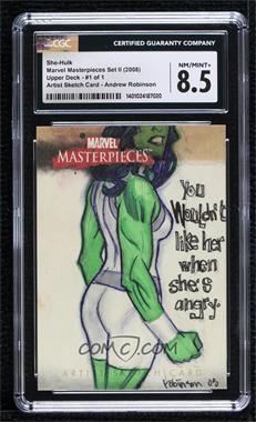 2008 Fleer Marvel Masterpieces Series 2 - Sketch Cards #_ANRO - Andrew Robinson /1 [CGC 8.5 NM/Mint+]