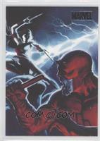 Elektra vs Skrull Daredevil