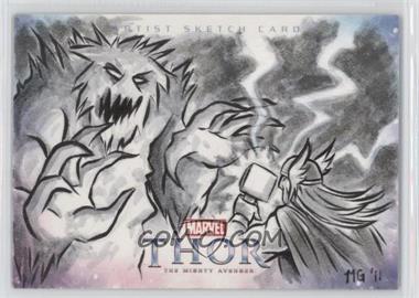 2011 Upper Deck Marvel Thor: The Movie - Sketch Card #_MAGR - Thor by Matt Grigsby /1