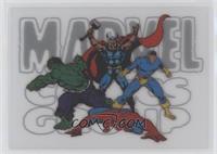 Thor, Cyclops, Spider-Man, Hulk