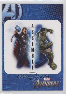 2012 Upper Deck Marvel Avengers Assemble - Retail Stickers #S23 - Thor, Hulk