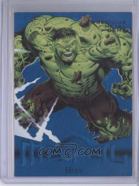 2013 Marvel Fleer Retro - Metal - Blue Precious Metal Gems #11 - Hulk /50