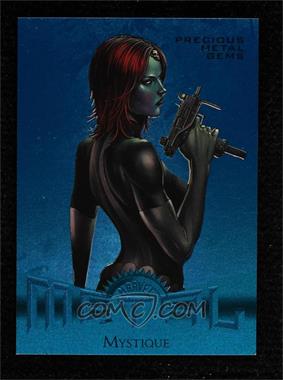 2013 Marvel Fleer Retro - Metal - Blue Precious Metal Gems #40 - Mystique /50