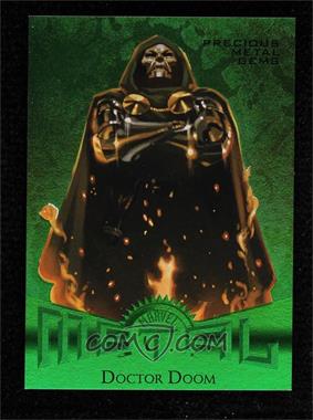 2013 Marvel Fleer Retro - Metal - Green Precious Metal Gems #37 - Doctor Doom /10