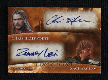 2013 Upper Deck Marvel Thor: The Dark World - Actor Autographs Dual #HL - Chris Hemsworth as Thor, Zachary Levi as Fandral