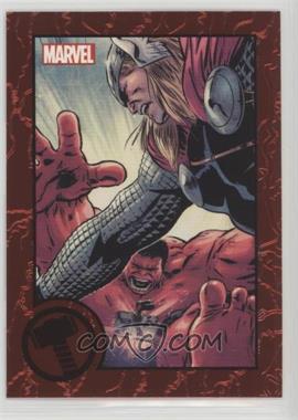 2014 Rittenhouse Marvel Universe - Greatest Battles Expanded - Red #99 - Thor vs Red Hulk