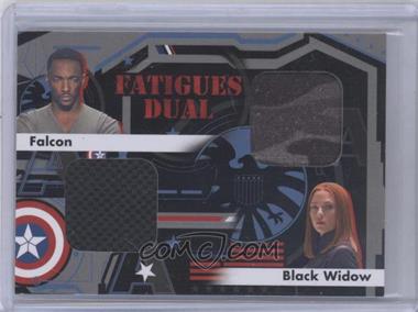 2014 Upper Deck Marvel Captain America: The Winter Soldier - Fatigues Dual #FD-8 - Falcon, Black Widow