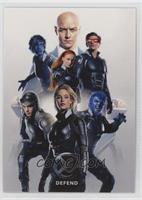 Mystique, Professor X, Beast, Cyclops, Quicksilver, Jean Grey, Nightcrawler