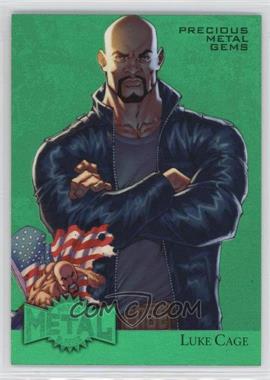 2015 Marvel Fleer Retro - 1995 Fleer Metal Blaster - Precious Metal Gems Green #25 - Luke Cage /10