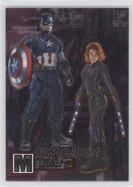 2015 Upper Deck Marvel Avengers: Age of Ultron - Multiple Metallics Double #MD2 - Black Widow, Captain America