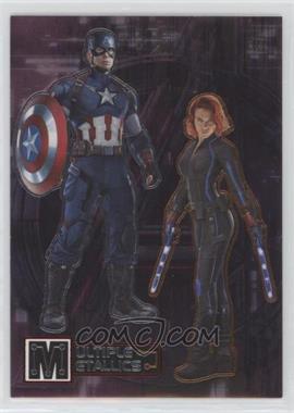 2015 Upper Deck Marvel Avengers: Age of Ultron - Multiple Metallics Double #MD2 - Black Widow, Captain America