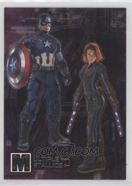 2015 Upper Deck Marvel Avengers: Age of Ultron - Multiple Metallics Double #MD2 - Black Widow, Captain America