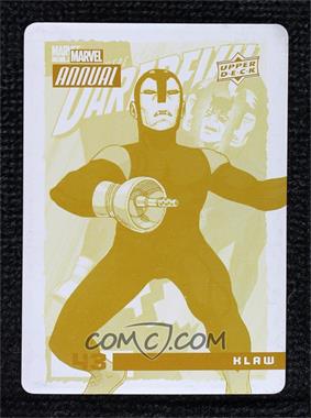 2016 Upper Deck Marvel Annual - [Base] - Printing Plate Yellow #43 - Klaw /1