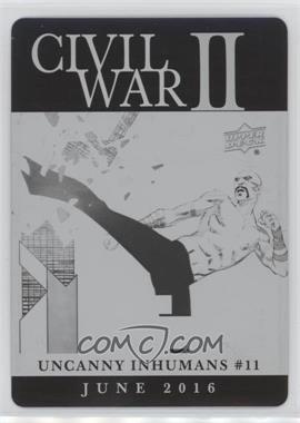 2016 Upper Deck Marvel Annual - Civil War II - Printing Plate Black #CW-36 - Civil War II: Uncanny Inhumans #11 /1