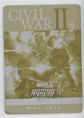 2016 Upper Deck Marvel Annual - Civil War II - Printing Plate Yellow #CW-1 - Civil War II #0 /1