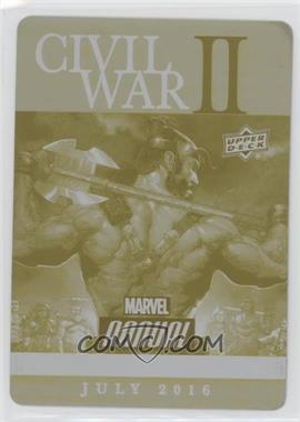 2016 Upper Deck Marvel Annual - Civil War II - Printing Plate Yellow #CW-14 - Civil War II: Gods of War #2 /1