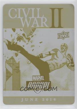 2016 Upper Deck Marvel Annual - Civil War II - Printing Plate Yellow #CW-36 - Civil War II: Uncanny Inhumans #11 /1