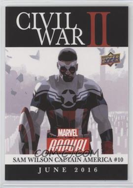 2016 Upper Deck Marvel Annual - Civil War II #CW-33 - Civil War II: Sam Wilson Captain America #10