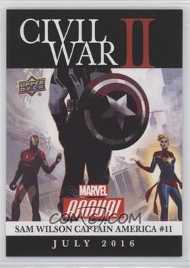 2016 Upper Deck Marvel Annual - Civil War II #CW-34 - Civil War II: Sam Wilson Captain America #11