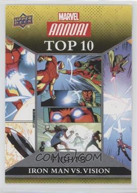 2016 Upper Deck Marvel Annual - Top 10 Fights #TF-6 - Iron Man, Vision